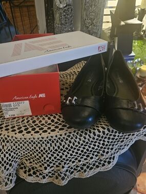 American Eagle Outfitters Women's Black Ww FINSON Flats